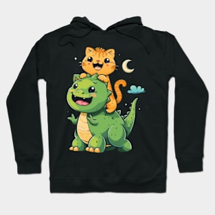 Masterful Cat Dinosaur Hoodie